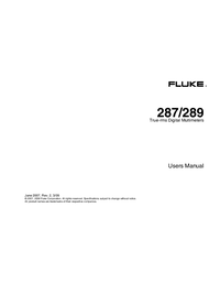 Thumbnail of document Manual - 287 True-RMS Electronic Logging Multimeter with Trendcapture